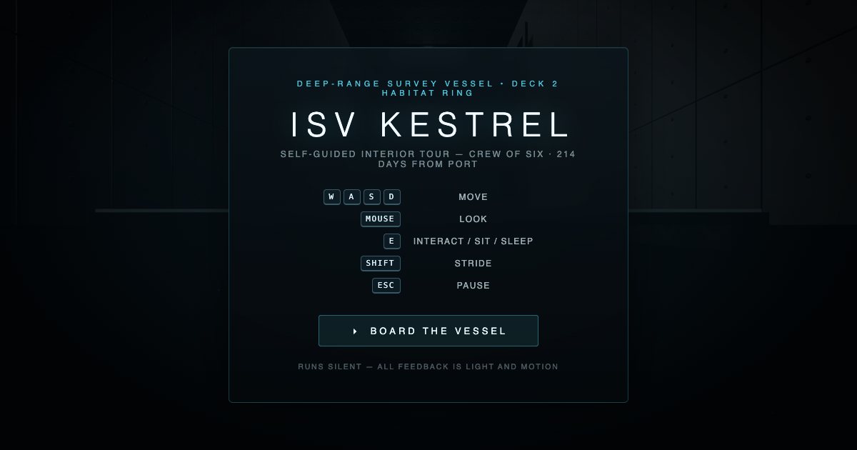 Screenshot of the Spaceship Interior demo